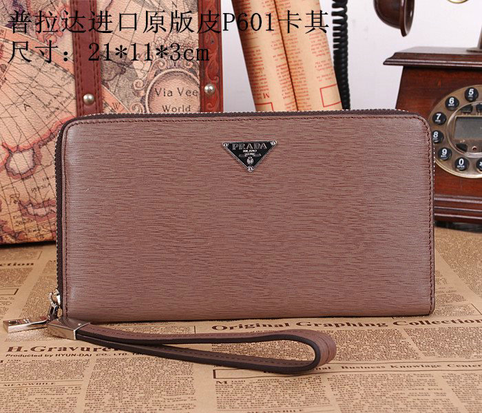 2014 Prada Saffiano Leather Clutch 8P601 khaki for sale